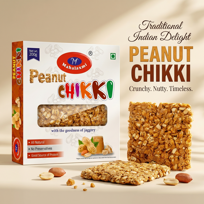 Peanut Chikki Pack Of 5pc x 200g Each