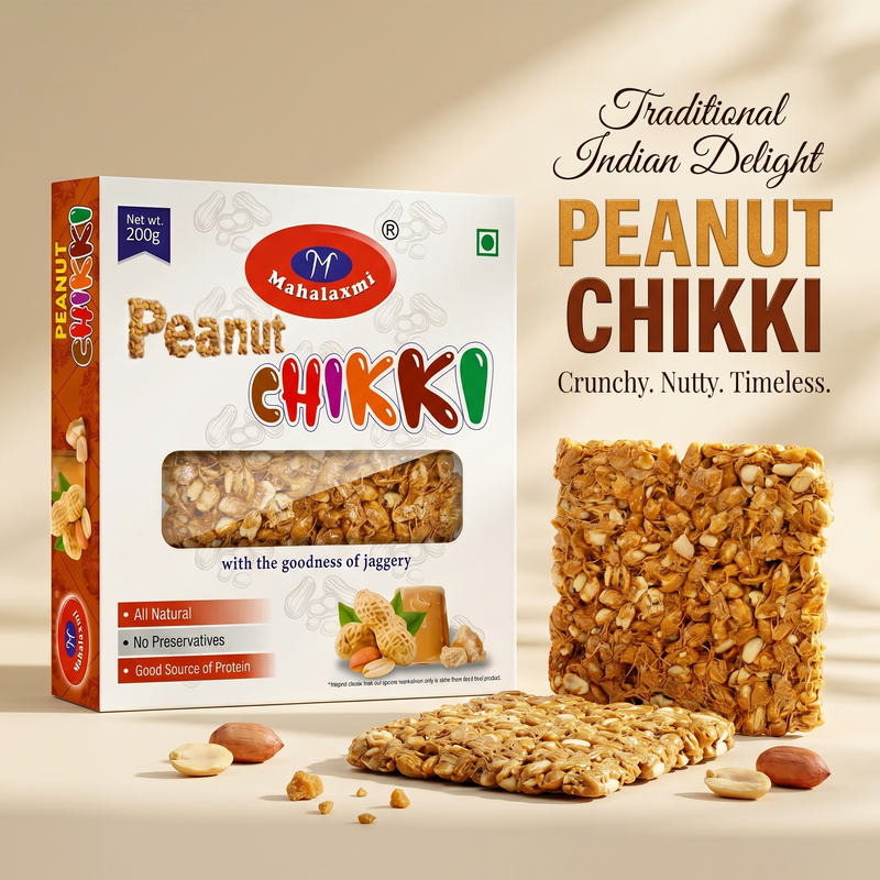 Peanut Chikki Pack Of 5pc x 200g Each