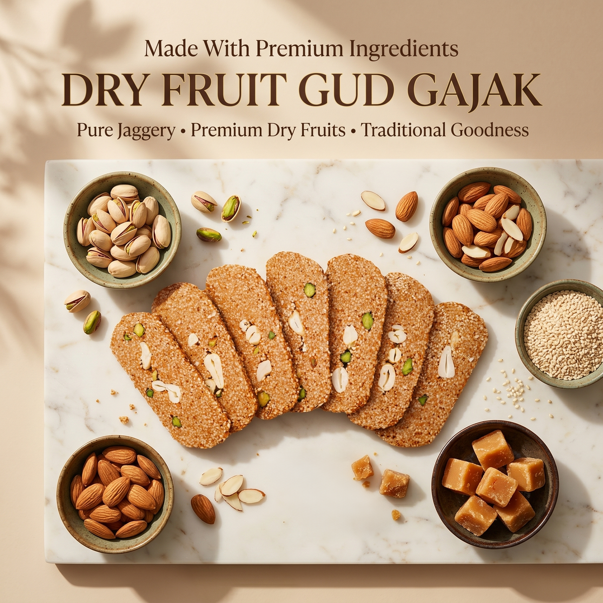 Premium Dry Fruit Gud Gajak 500g