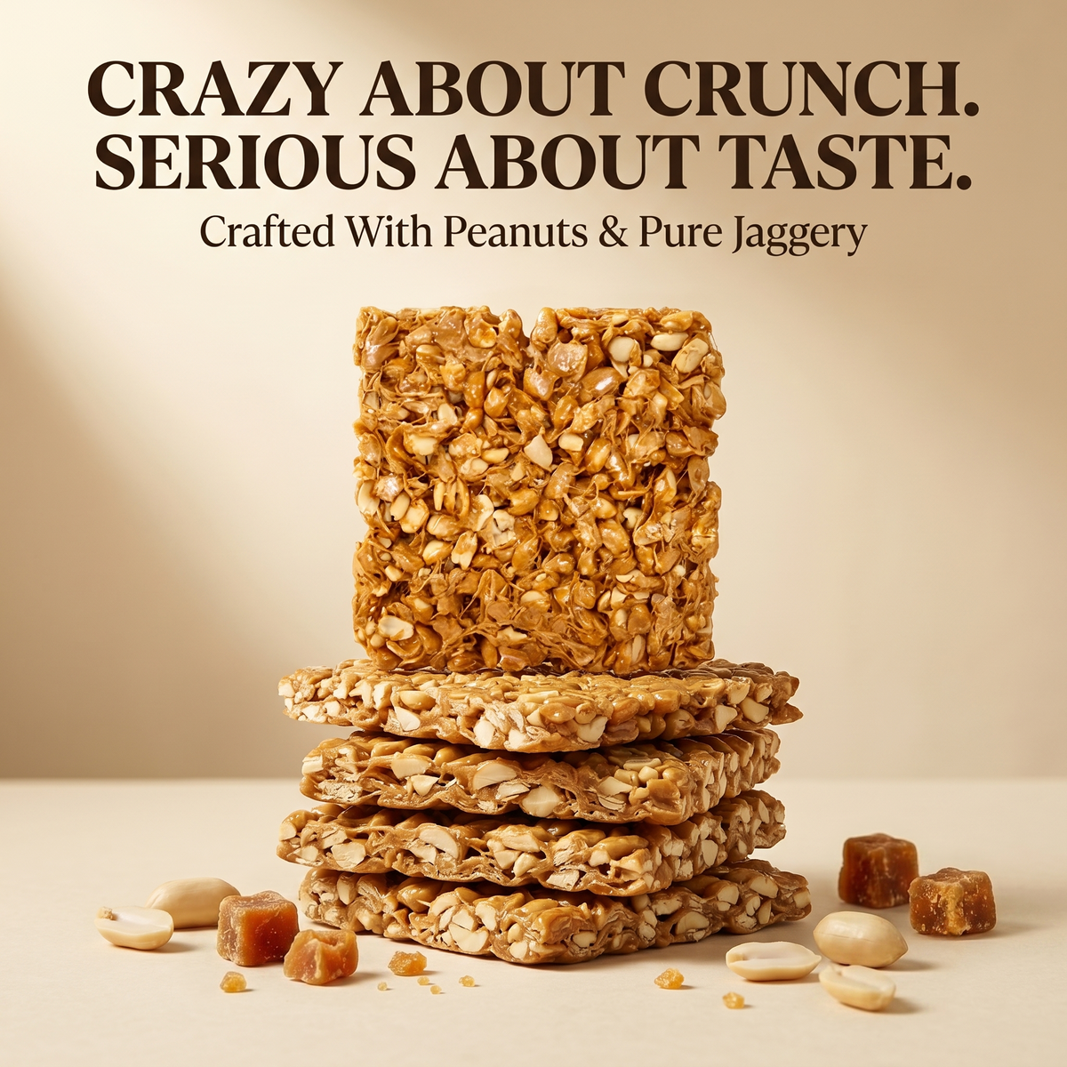 Peanut Chikki Pack Of 5pc x 200g Each