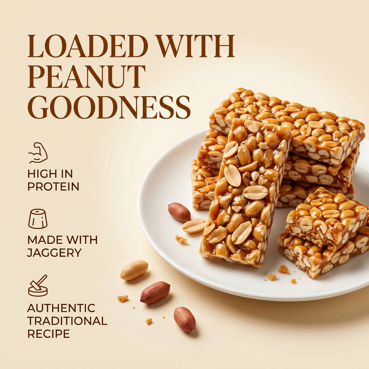 Peanut Chikki Pack Of 8 (100g each)